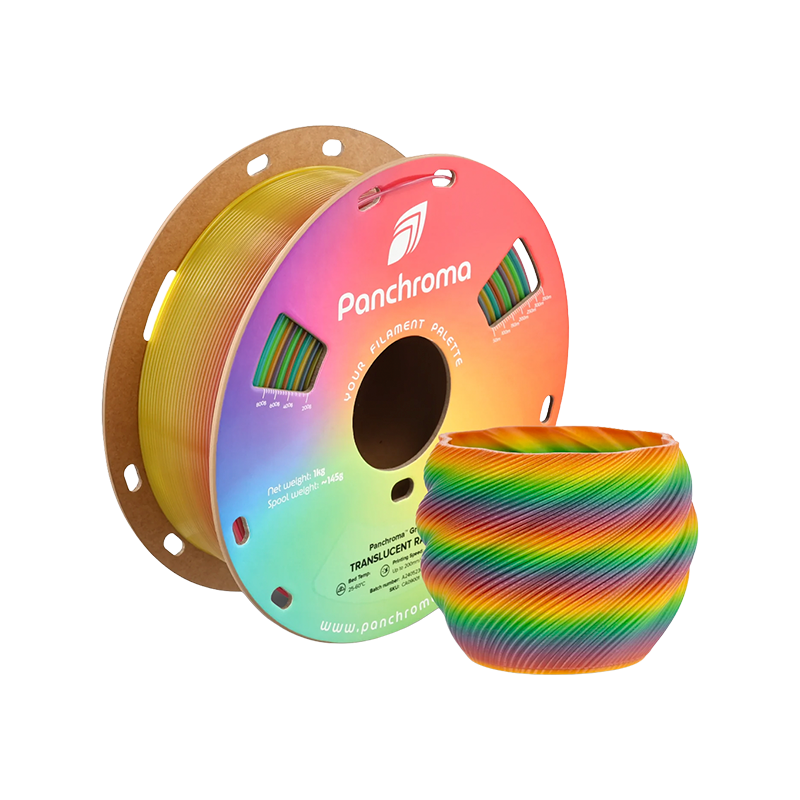 PANCHROMA PLA GRADIENTE TRANSLÚCIDO ARCOIRIS Polymaker Panchroma PLA Gradiente Translúcido - Arcoíris 1 kg (1.75 mm) - Imagen 1