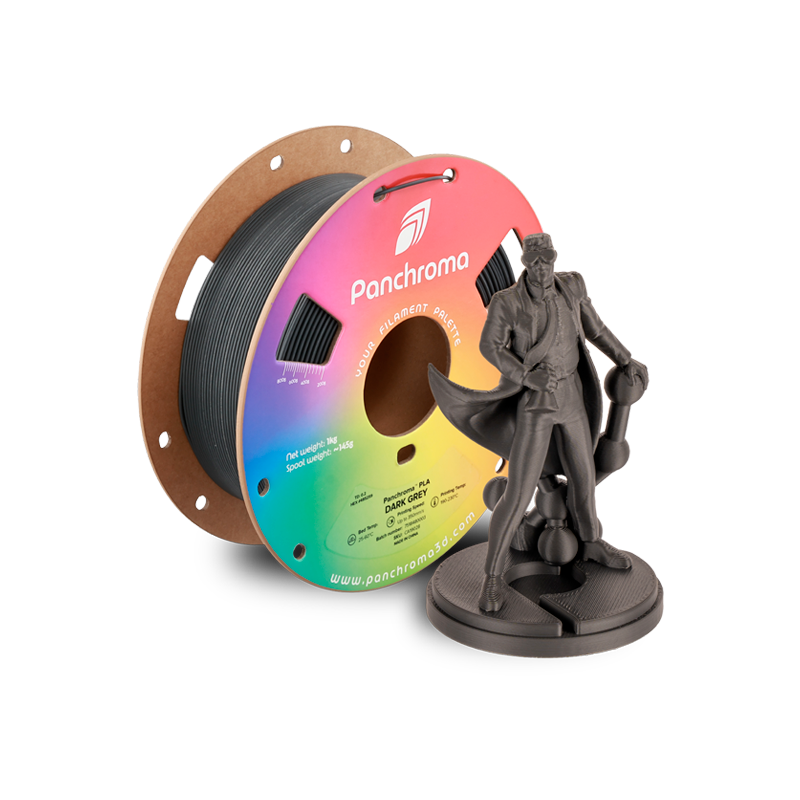 PANCHROMA PLA GRIS OSCURO Polymaker Panchroma PLA - Gris Oscuro 1 kg (1.75 mm) - Imagen 1