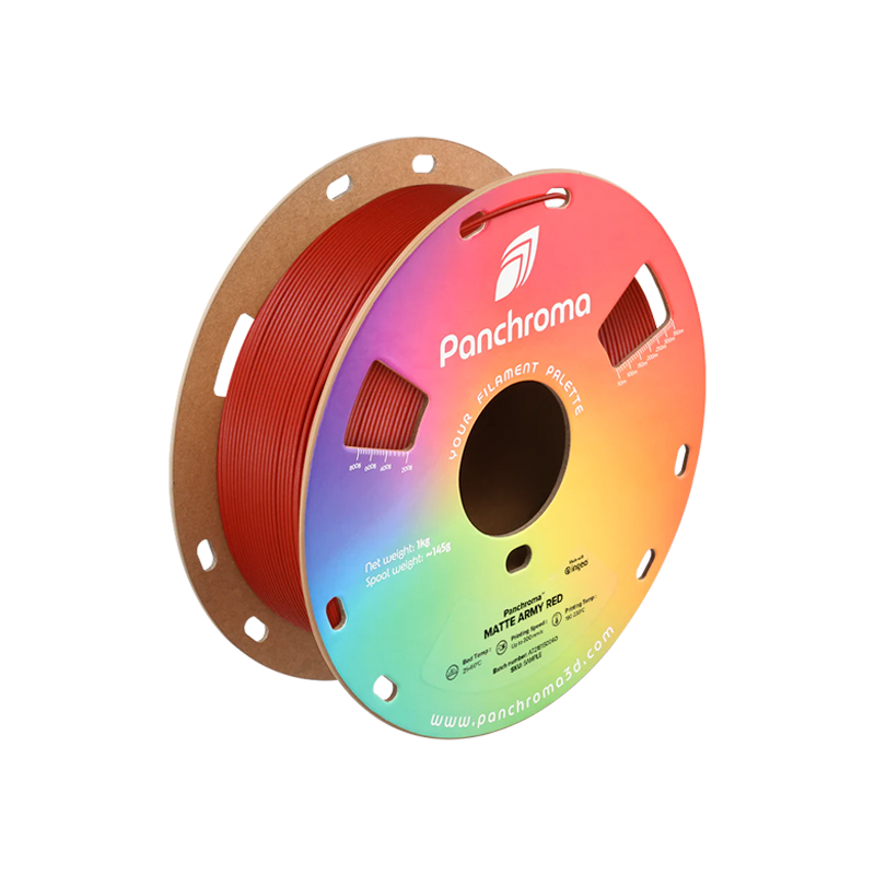 PANCHROMA PLA MATE ROJO MILITAR Polymaker Panchroma PLA Mate - Rojo Militar 1 kg (1.75 mm) - Imagen 1