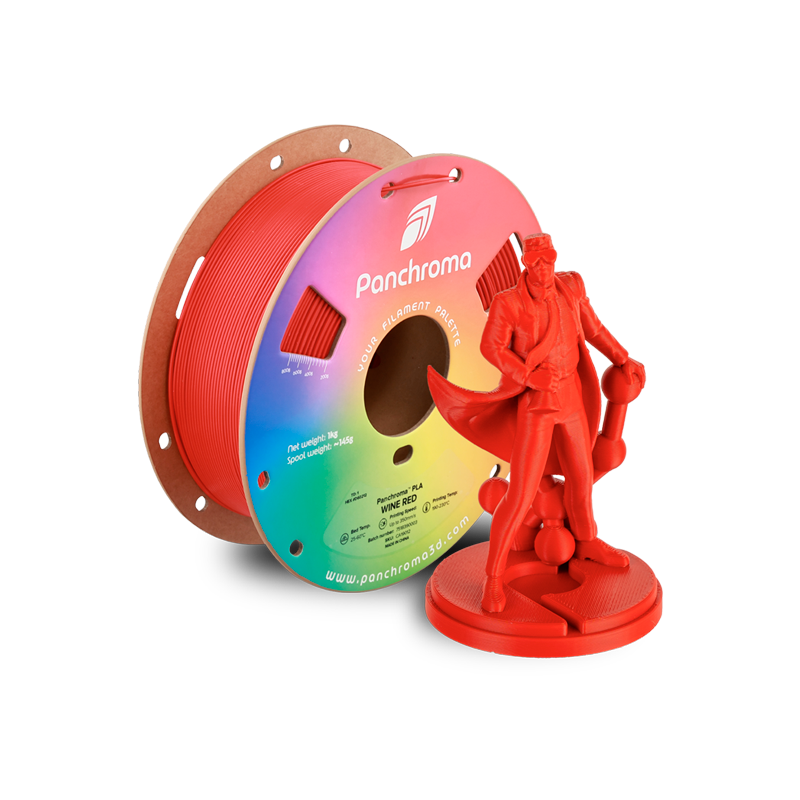 PANCHROMA PLA ROJO VINO Polymaker Panchroma PLA - Rojo Vino 1 kg (1.75 mm) - Imagen 1